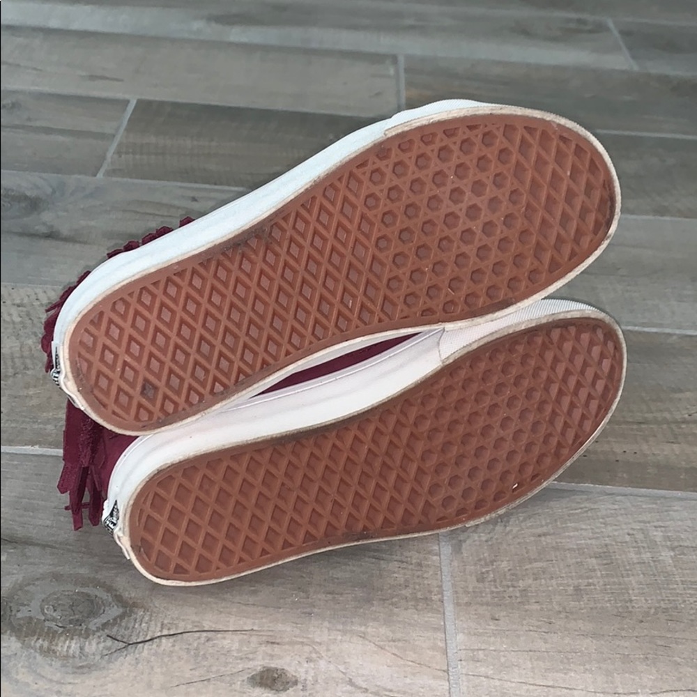 SOLD - Madewell x Vans Suede Port Royale Sk8 Fringe Shoes - Picture 6 of 6